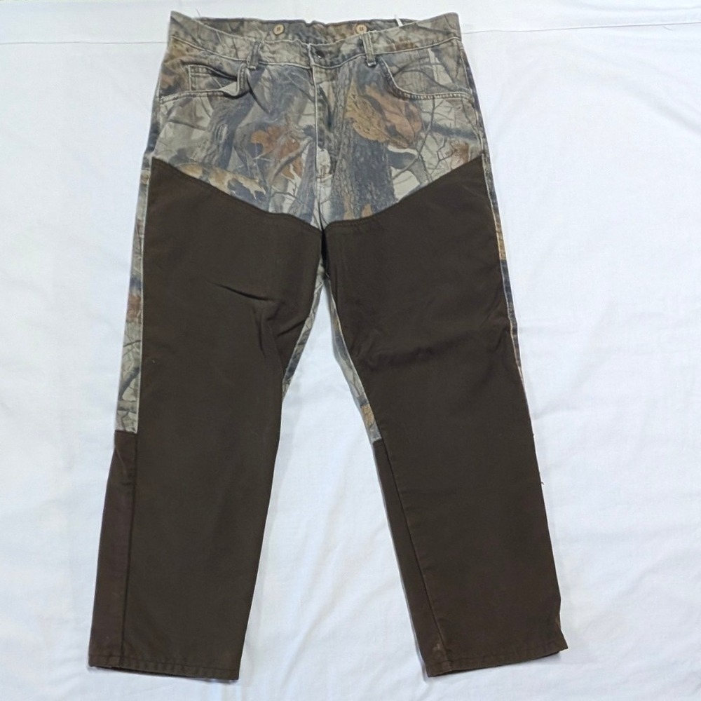 Wrangler Pro Gear Realtree Camo Canvas Brush Guard Hunting Pants Mens 36x29